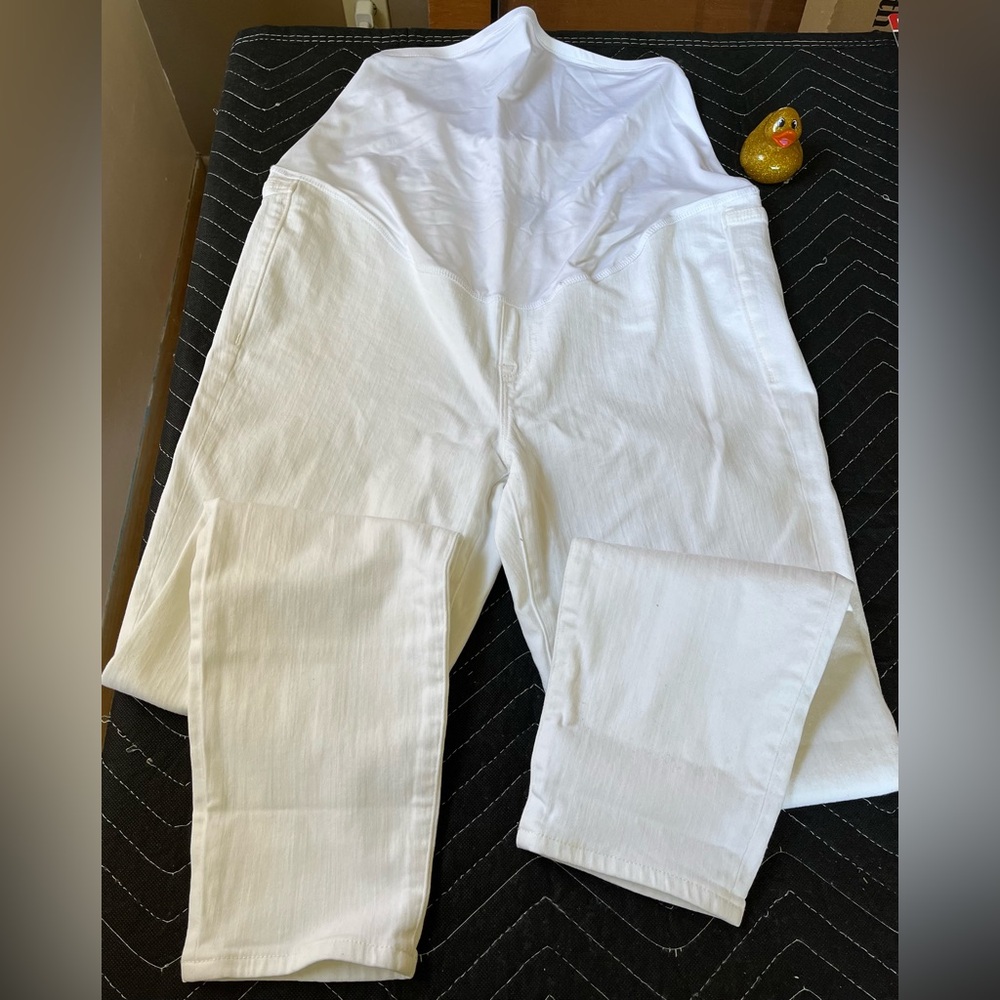 JCrew White Pregnancy Cotton Pants NWT